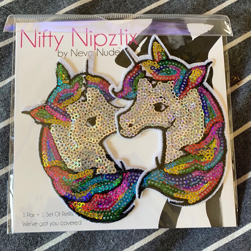 Nifty Nipztix Rainbow Unicorn Nipple Covers